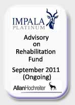 Impala Platinum, Advisory on Rehabilitation Fund, Sept 11
